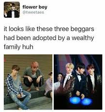 Am I The Only One That Thought They Looked More Like Some Kind Of Prodtitutes In This Shoot Than Cute Beggars Bts Memes Hilarious Bts Tweet Bts Memes