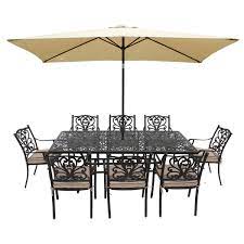 Our 8 seater dining sets can be left outdoors all year round in all weather. Lg Outdoor Devon 8 Seater Garden Dining Table And Chairs Set With Parasol Bronze Bronze Chairs Table And Chair Sets Dining Table Chairs Garden Furniture Sets