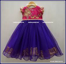 Kids Frock Indian Traditional Style With Hand Embroidery By Angalakruthi Ladies And Kids Desig Long Frocks For Kids Kids Designer Dresses Dresses Kids Girl