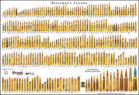 Big Bore Cartridge Comparison Guide Poster Reloading Ammo