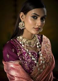 Dusty Pink Embellished Border Silk Saree 7379SR01