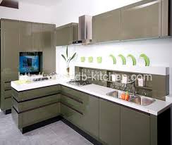 Grey acrylic cabinets in a matte finish glass cabinet doors. High Gloss Plywood Grey Acrylic Kitchen Cabinet Supplier