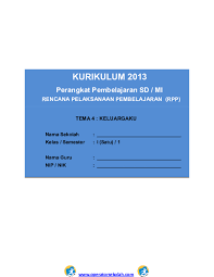 Cara mengajar anak paud / tk untuk guru. Doc Rpp Sd Kelas 1 Semester 1 Keluargaku Kurikulum 2013 Riksan Aryu Academia Edu