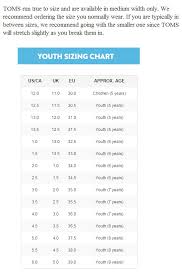 Toms Shoes Size Chart Best Picture Of Chart Anyimage Org