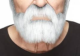 2 costume mustaches light brown adhesive stache facial hair moustache bandit new. Gray With White Moustaches Self Adhesive Novelty Nobleman Fake Beard And Fake Buy Online At Best Price In Uae Amazon Ae