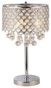 Crystal table lamps come in many unique shapes and styles, giving you the opportunity to diverge from a standard table lamp. Marya 3 Light Chrome Round Crystal Chandelier Bedroom Table Lamp Contemporary Table Lamps By Edvivi Llc Houzz