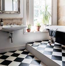 Check spelling or type a new query. Black And White Checkered Bathroom Floor Tile Novocom Top
