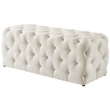 Check spelling or type a new query. Posh Living Brice Modern Button Tufted Linen Fabric Bench In Cream White Bh85 03cw Cx