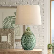360 lighting mid century modern accent table lamp wood cone oatmeal drum shade for living room family bedroom bedside nightstand. Kate Sea Foam Ceramic Table Lamp By 360 Lighting 39p50 Lamps Plus Modern Table Lamp Ceramic Table Lamps Mid Century Modern Table Lamps