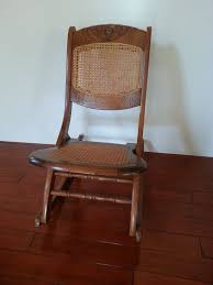 This design originated in 1868. Folding Rocking Chair Antique Carved Solid Oak By Houseofmintage 175 00 Rocking Chair Folding Rocking Chair Chair