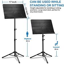 U100 lightweight stand our most affordable music stand. Adm Music Stand Lightweight Easy To Set Collapsible Adjustable Orchestra Portable Sheet Music Stand With Carry