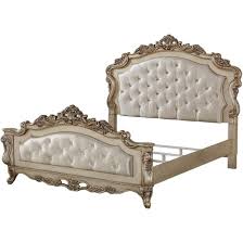 Antique white bedroom sets king. Buy Acme Gorsedd King Panel Bedroom Set 5 Pcs In Cream Antique White Fabric Online
