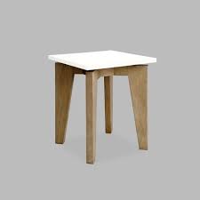 Volume Furniture Melbourne Tempo Side Table Solid Oak Timber Legs And Matt White Finish Top Lxwxh 500 X 500 X 600mm Furniture Side Table Coffee Table