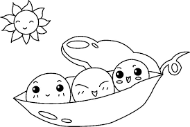 coloriage fleurs fruits et legumes petits pois 02 10 doigts de chargeur bois