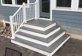 Replacing The Stair Treads In A Home Could Be A Necessary Repair Or Upgrade Or Modern Design Patio Stairs Patio Deck Designs Outdoor Stairs