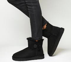 Get the best deals on ugg bailey button tan boots and save up to 70% off at poshmark now! Ugg Mini Bailey Button Ii Black Leather Ankle Boots