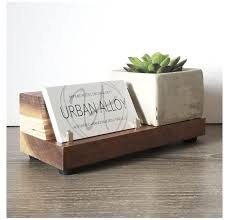 4.9 out of 5 stars (19) total ratings 19, Walnut Wood Business Card Holder Desk Pen Holder Desk Etsy Concrete Office Accessories Blac Wood Business Cards Wood Business Card Holder Card Holder Desk