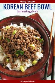 Easy Korean Ground Beef Rice Bowl On The Table In 20 Min Recipe Recipes Food Dishes Easy Meals