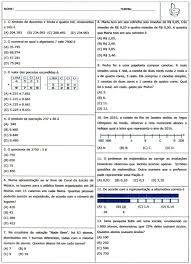 Atividades De Matematica 5 Ano Para Imprimir