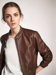Piel Mujer Massimo Dutti Leather Jacket Women Brown Dark Brown Leather Jacket Jacket Outfit Women