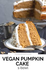 Vegan Pumpkin Cake With Ginger Frosting Recipe In 2020 Vegan Fall Dessert Recipes Vegan Cake Recipes Vegan Desserts