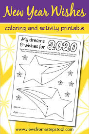 It also has an area for goal. New Years Resolution Coloring Page For Kids Views From A Step Stool