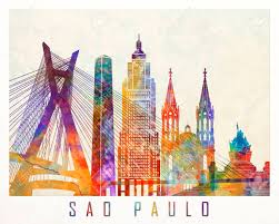 Messen 2021, 2022 und messetermine für deutschland und weltweit. Sao Paulo Die Sehenswurdigkeiten Aquarell Plakat Lizenzfreie Fotos Bilder Und Stock Fotografie Image 68874014