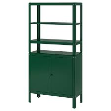 Kolbjorn Hylly Kaappi Vihrea Ikea In 2020 Shelving Shelving Unit Outdoor Storage Bench