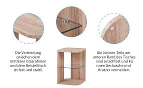 Ion glass round coffee table modern coffee tables modern coffee table mounted on wooden base and reinforced with solid supports. Goldfan Side Table Round Wood Modern Small Coffee Table Sofa Side Table Bedside Table Glass For Living Room Bedroom Office Light Brown Amazon De Kuche Haushalt