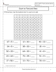 counting on ones and tens worksheet addition worksheets