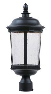 Maxim 55021cdbz Bronze Dover 21 Tall Led Post Light With Clear Seedy Glass Outdoor Post Lights Led Post Lights Bronze Outdoor Lighting