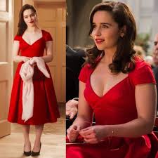 Emilia clarke & sam claflin cry together and get emotional on the set of me before you. Iconic Movie Dresses Dresses Curvy Outfits Movies Outfit
