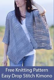 It doesn't get comfier or warmer than this cozy, beginner friendly knit kimono. Free Knitting Pattern For Easy Drop Stitch Cotton Kimono Free Knit Shawl Patterns Shrug Knitting Pattern Free Knitting