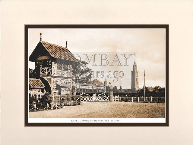 Level Crossing Churchgate (Code: 035) – Mounted and Wooden Frames – Magnate Publishing House