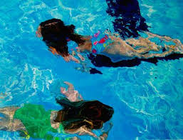 Artists Take The Plunge Part Ii 50 Paintings Of People Swimming Swimming Pool Art Pool Art Underwater Swimming