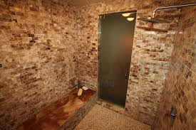 I can't find any photos/examples of other people having exposed brick in the shower. Ceramic Tile Brick Effect Photo Gallery And Image Library Steamsaunabath