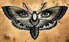 Butterfly Eye By Thea Fear Moth Girl Tattoo Canvas Fine Art Print Butterfly Eyes Tattoos Canvas Art Prints