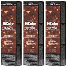 The product uses proprietary technology to lift hair three to four colors lighter. L Oreal Excellence Hicolor H1 Coolest Brown Hair Hc 05113 3 Pack Walmart Com Walmart Com