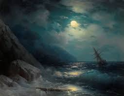 Moonlit Landscape With A Ship Ship Paintings Seascape Paintings Landscape