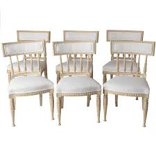 Set Of Swedish Gustavian Period Stockholm Dining Chairs With Upholstered Backs Dining Room Chairs Dining Chairs Antique Dining Room Chairs