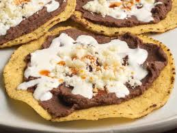 In honduras food is delicious, diverse and so inexpensive. Honduran Bean Tostadas Catrachas One Happy Housewife