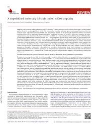 We may earn a commission through links on our site. Pdf A Step Defined Sedentary Lifestyle Index