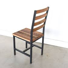 Industrial Reclaimed Wood Dining Chair Oak Clear What We Make In 2020 Dining Chairs Oak Dining Chairs Steel Dining Chairs