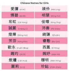 You could list the characters with meanings you like, and those are female names. Symbolism And Meaning Of Chinese Baby Names Lovetoknow