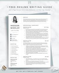 Should a resume be one page? One Page Resume Template With Photo Cv Template With Photo Etsy