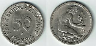 50 pfennig 1949 j falsche stempelkopplung der hamburger munze. Brd Deutschland Bank Deutscher Lander 50 Pfennig 1949 D Erhaltung Siehe Scan Gutes Vorzuglich Kl Fleck Ma Shops