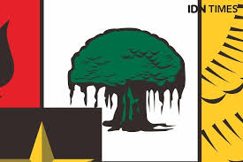Berikutnya ada simbol pohon beringin. Gambar Pohon Beringin Hitam Putih