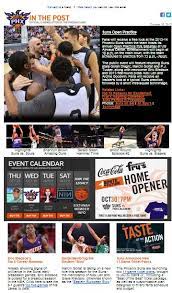 Phoenix Suns Weekly Email Newsletter In The Post Marketing Phoenix Suns Email Newsletters