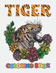 A small wild animal with sharp spikes for protection. Tiger Coloring Book Stress Relief Relaxation Wild Animals Coloring Pages For Men Women Teens Older Kids Amazon Co Uk Publishing Rocking 9798697642238 Books