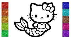 Maybe you would like to learn more about one of these? How To Draw Princess Mermaid Hello Kitty Glitter Coloring Pages Youtube